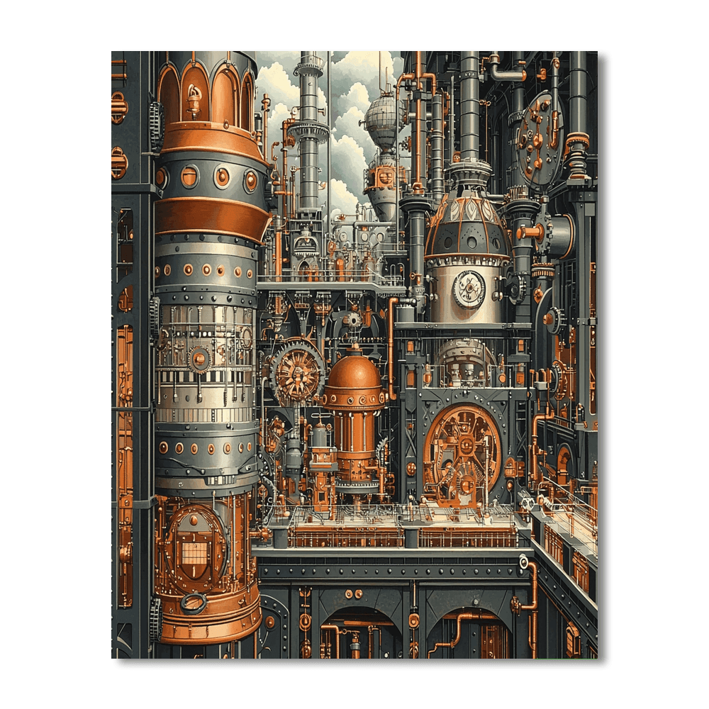 Gustave Doré Inspired Industrial Revolution Marvels  Paint By Color