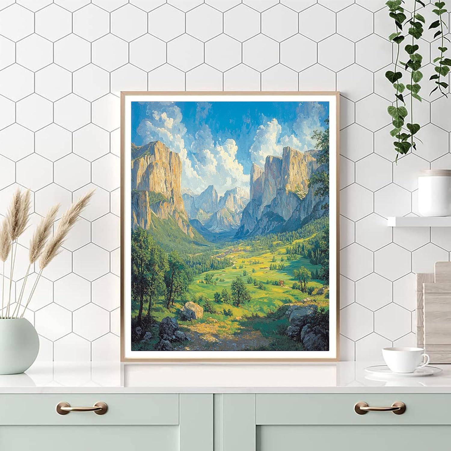Albert Bierstadt Inspired Nature's Pathways  DIY Paint By Numbers