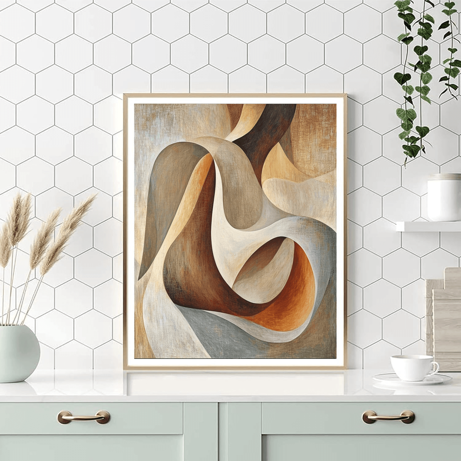 Henry Moore Inspired Sculpted Symphony  Paint By Numbers Art