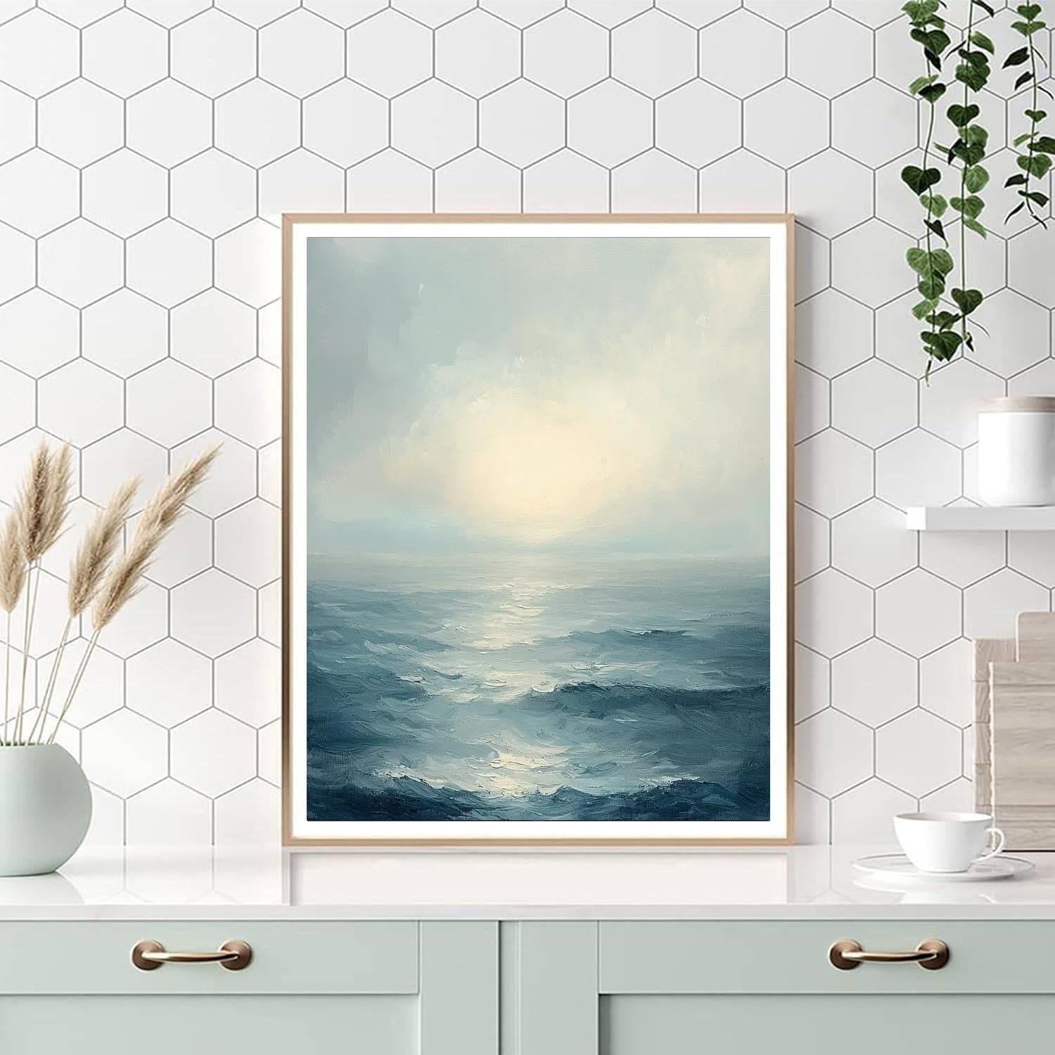 Turner Inspired Turner's Misty Horizon  Number Painting