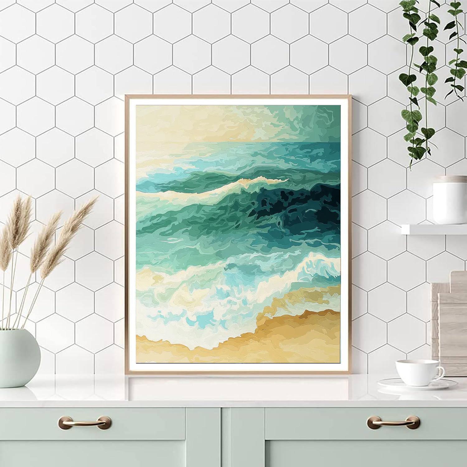 Georges Seurat Inspired Mellow Tides  Paint By Numbers Art