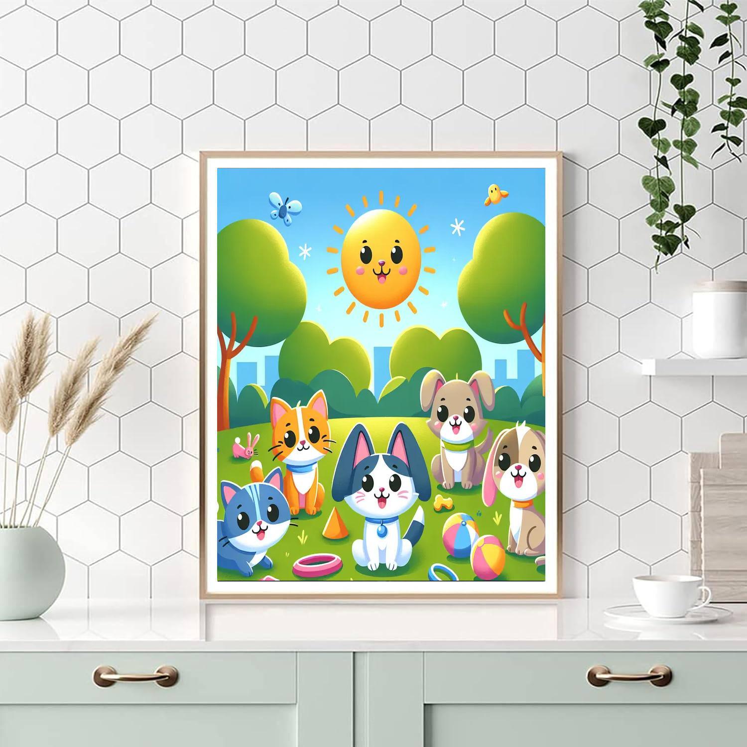 Playful Pet Adventures Paint By Color