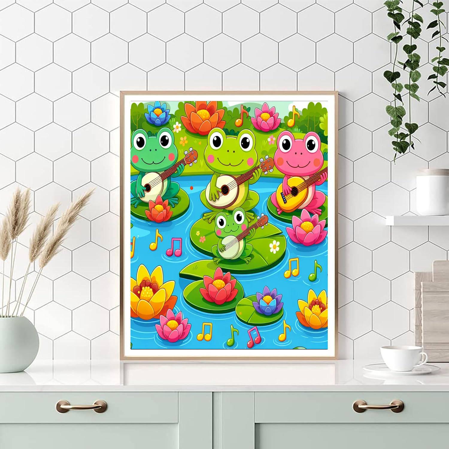 Whimsical Frog Symphony Paint By Number