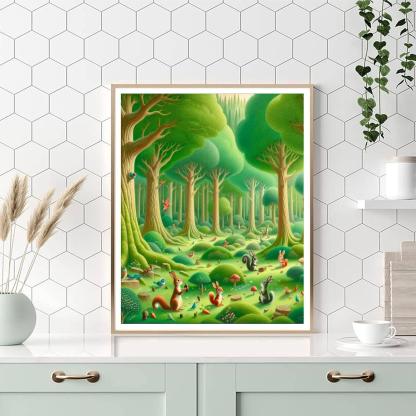 Dreamy Woodland Adventure Paint By Numbers Art