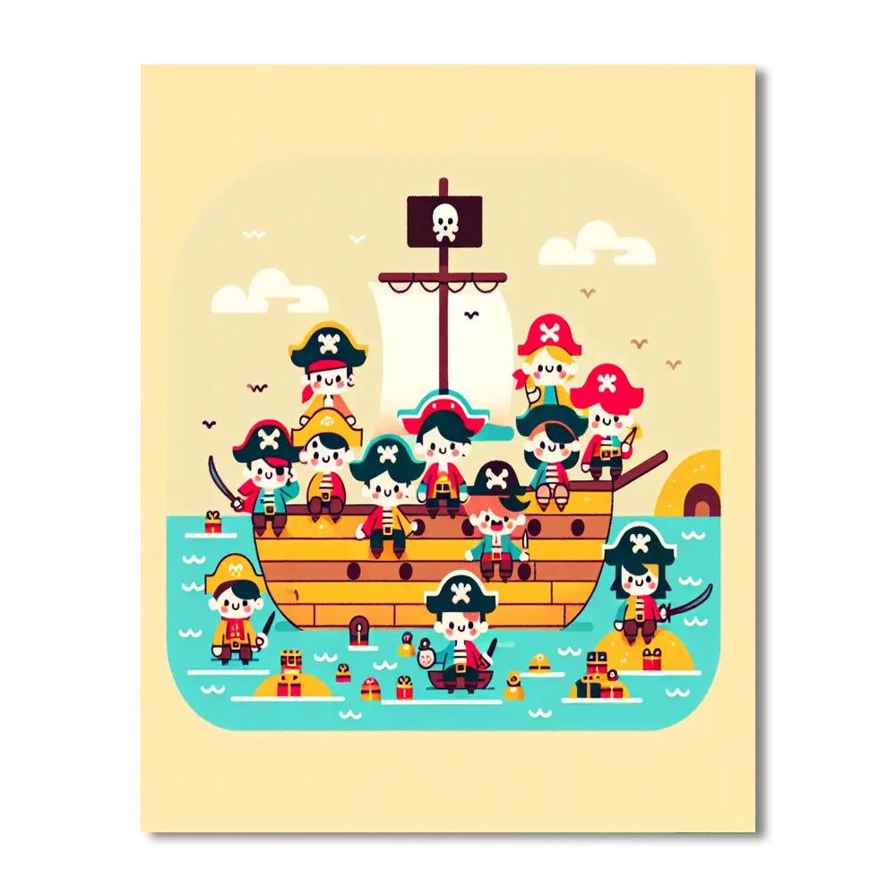 Petite Pirate Palooza Paint By Numbers Art