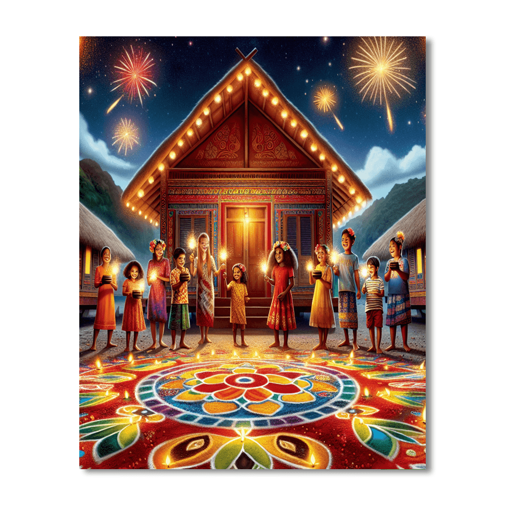 Diwali Festival Of Lights - Fiji Paint By Numbers Kits