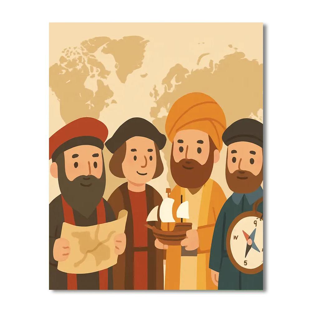 Historical Explorers’ Journey Paint By Color