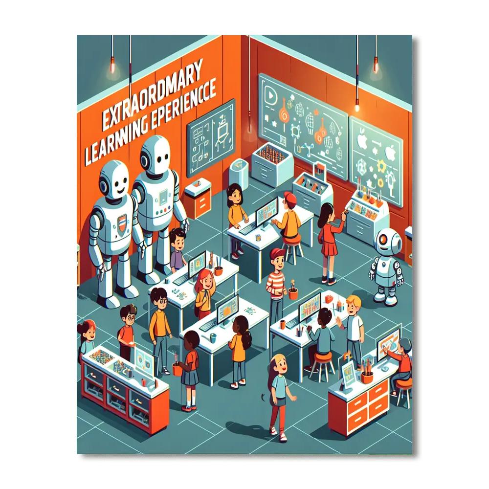 Robot Adventure Academy Paint By Number