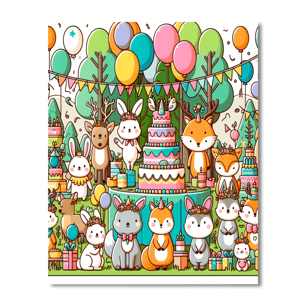 Forest Friends Festival Paint By Number