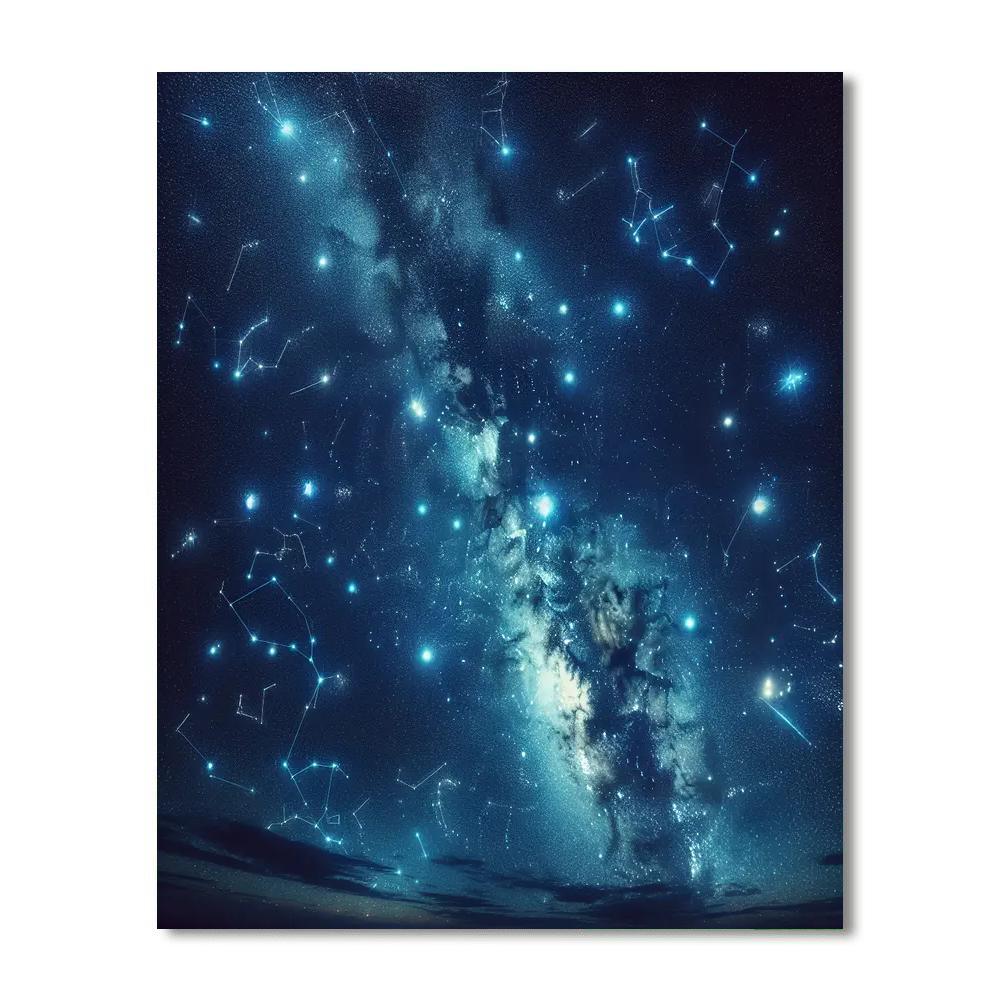 Astronomer's Night Sky DIY Paint By Numbers