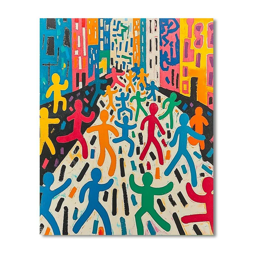 Keith Haring Inspired Urban Playground  Numbered Painting Kits