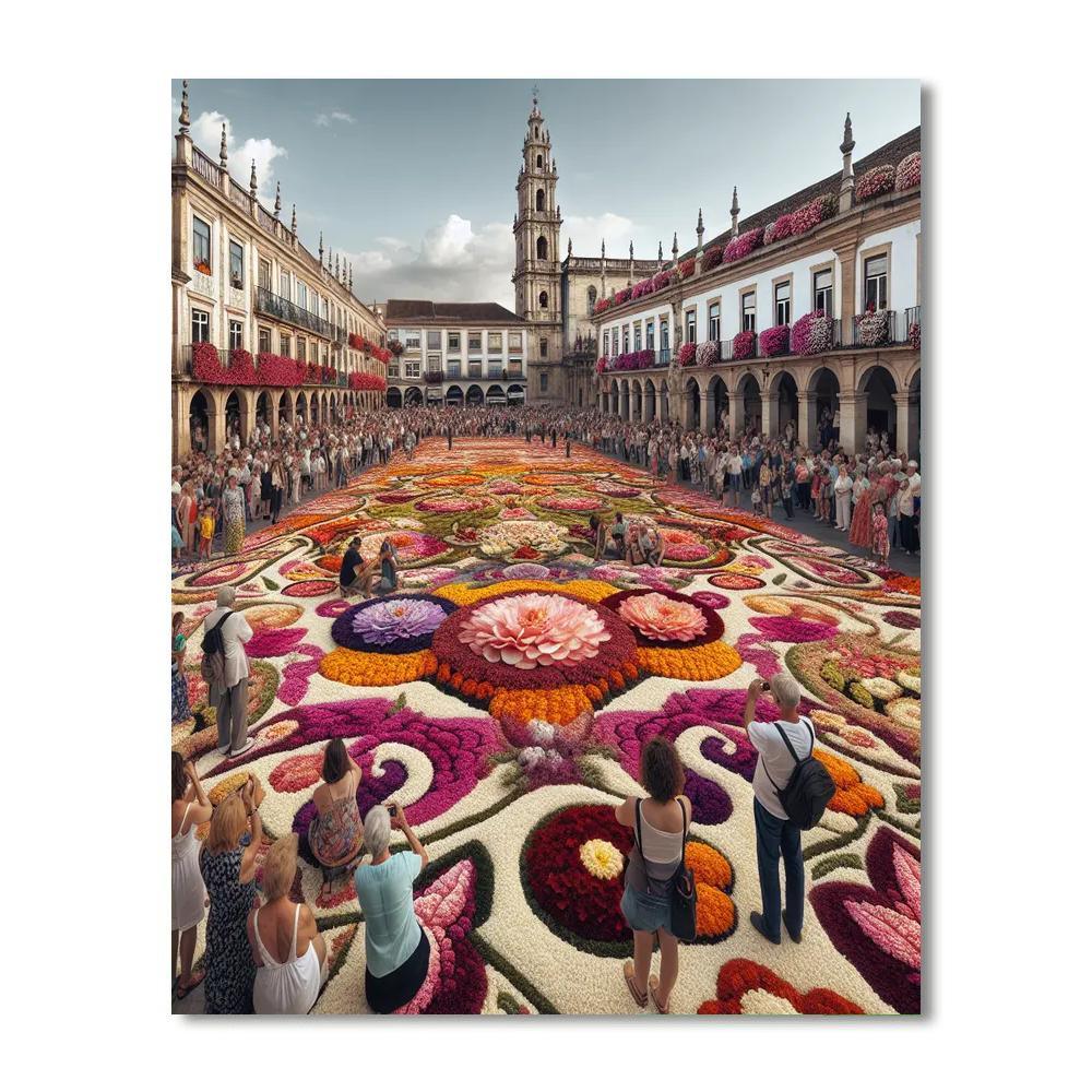 Flower Carpet Paint By Numbers Art