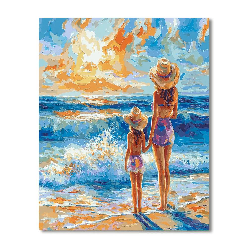 Mommy And Me On The Beach Paint By Number