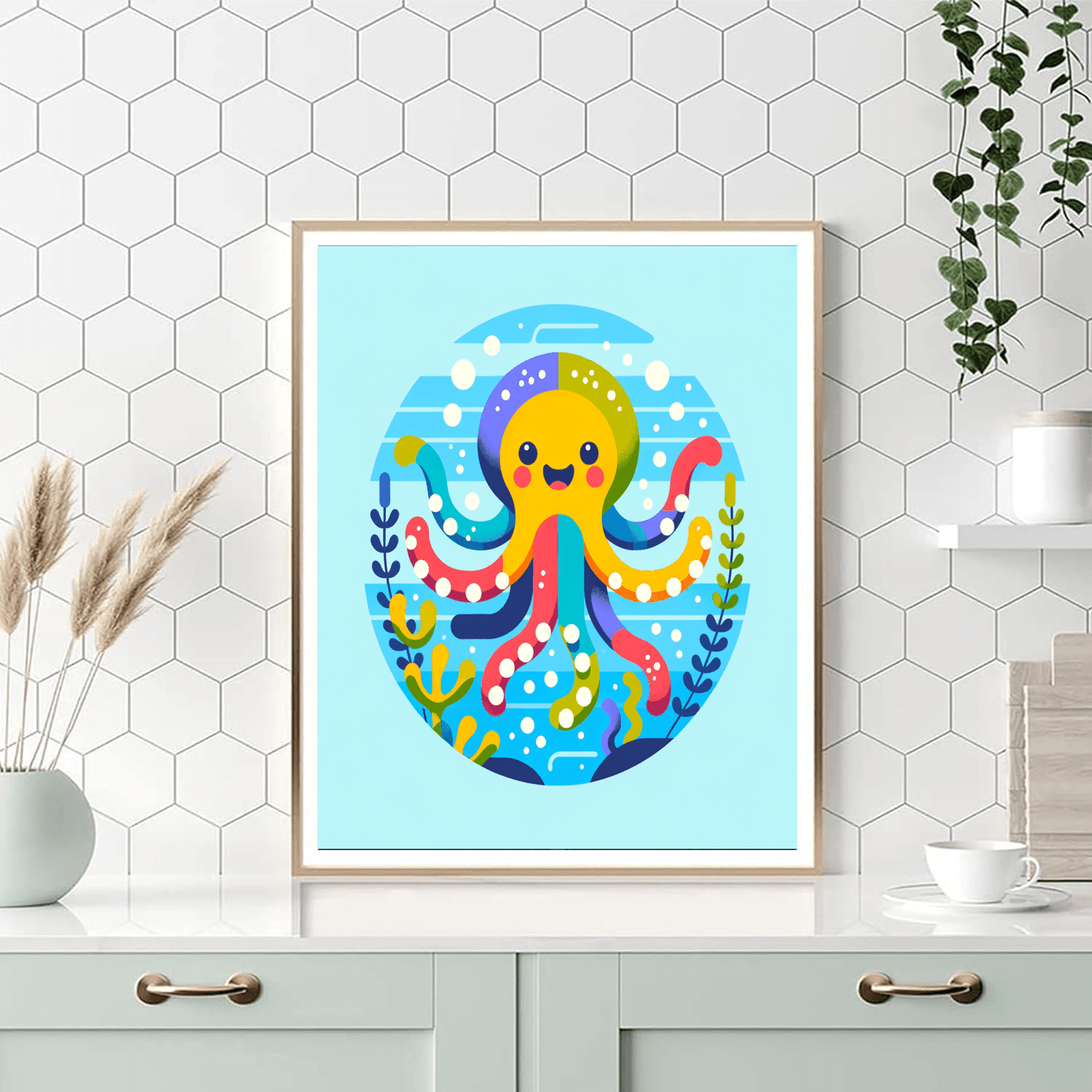 Happy Octopus Painting By Numbers Kit