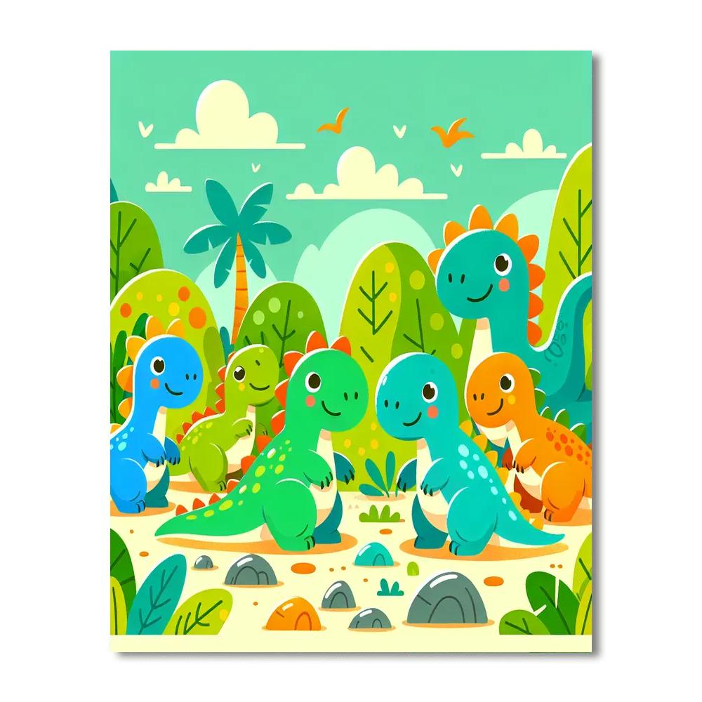 Mighty Dinosaur Expedition Numbered Painting Kits