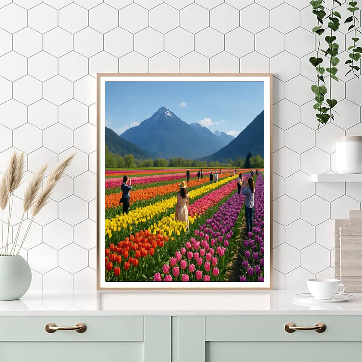 Fraser Valley Tulip Festival - Canada Painting By Numbers Kit