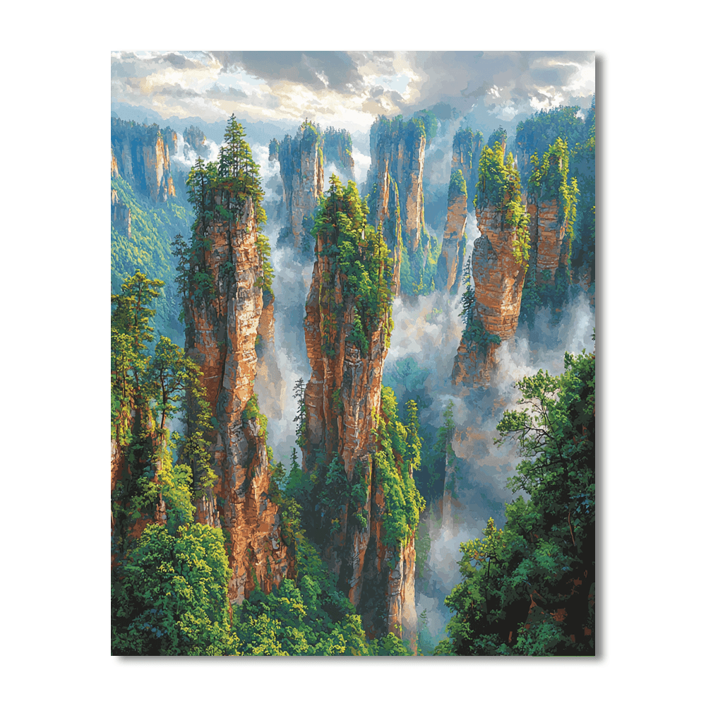 Zhangjiajie National Forest Park - Hunan Painting Number Kit