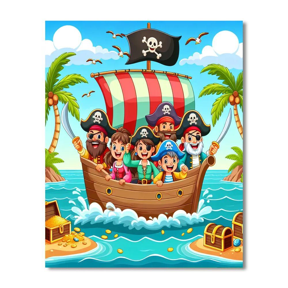 Exciting Pirate Adventure Paint By Numbers Kits