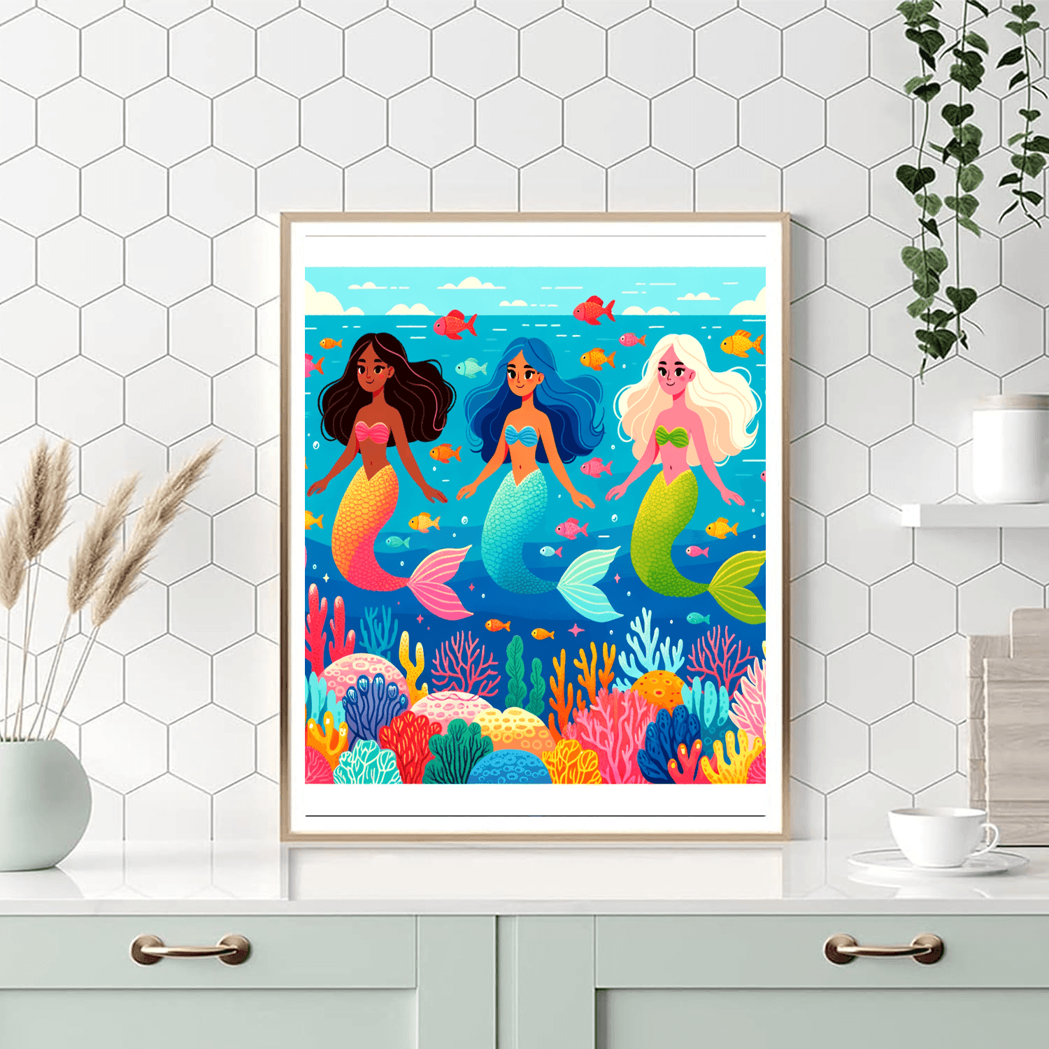 Dreamy Mermaid Cove DIY Paint By Numbers