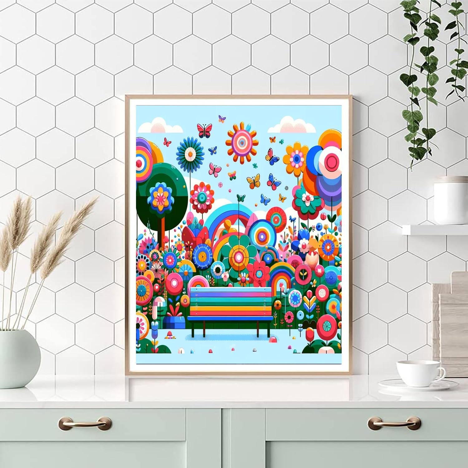 Garden Flower Festival Painting By Numbers Kit
