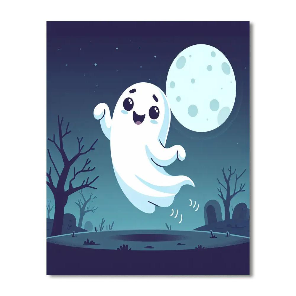 Giggles The Ghost's Spooky Shenanigans Paint By Number