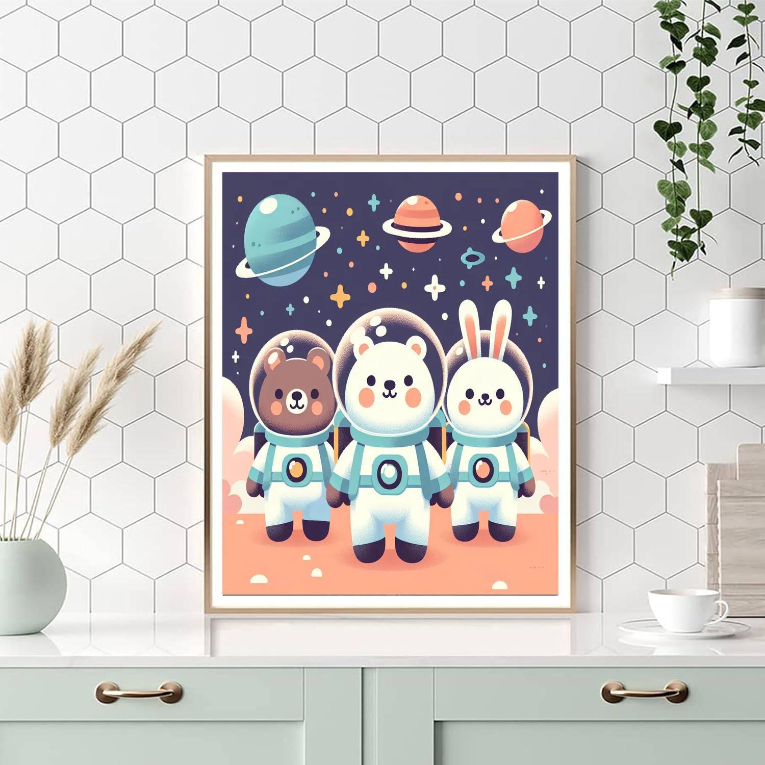Adventure With Space Animals Paint By Color