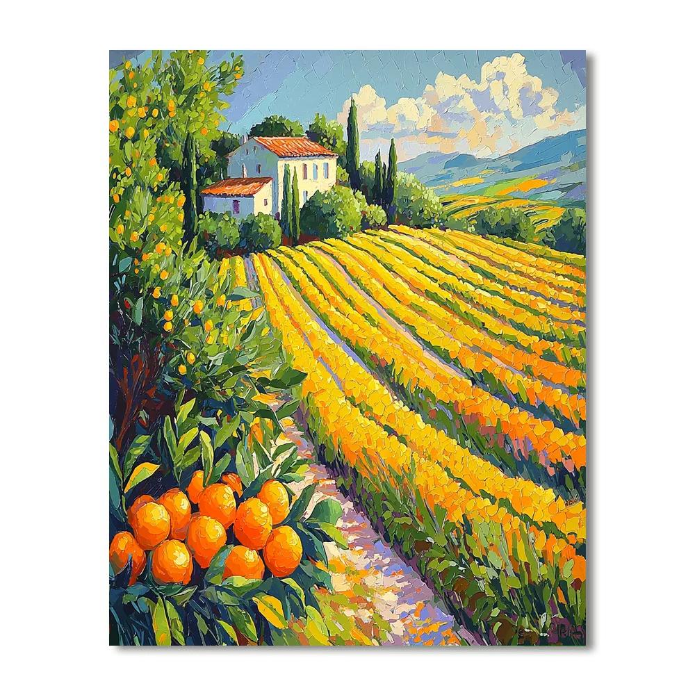 Paul Cézanne Inspired Citrus Symphony Delight  Painting By Numbers Kit
