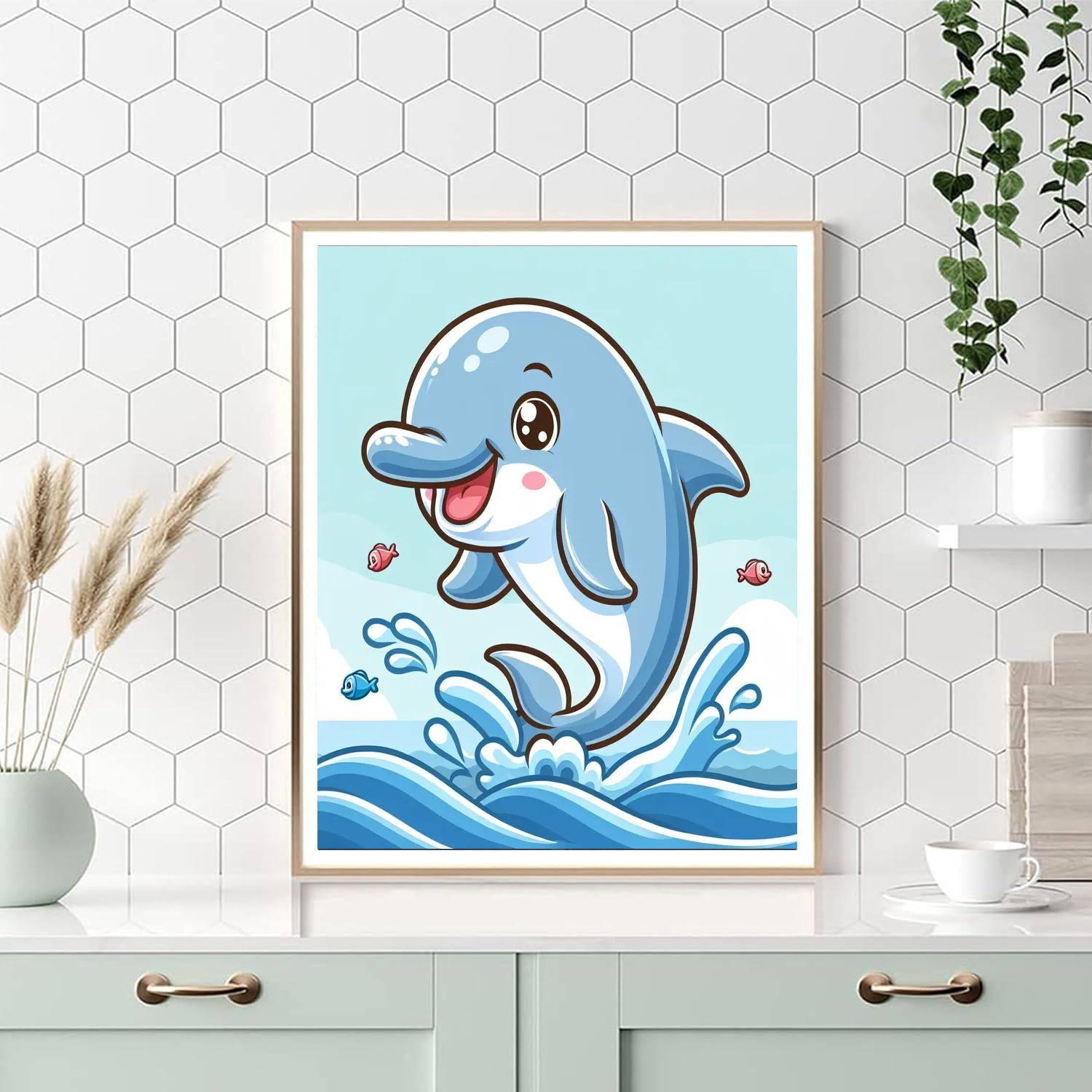 Under The Sea Dolphin Dreams Number Painting