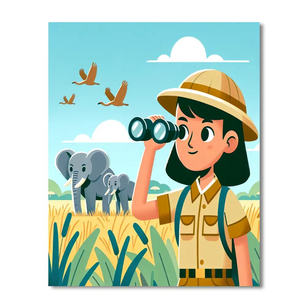 Wild Adventure Safari Painting Number Kit