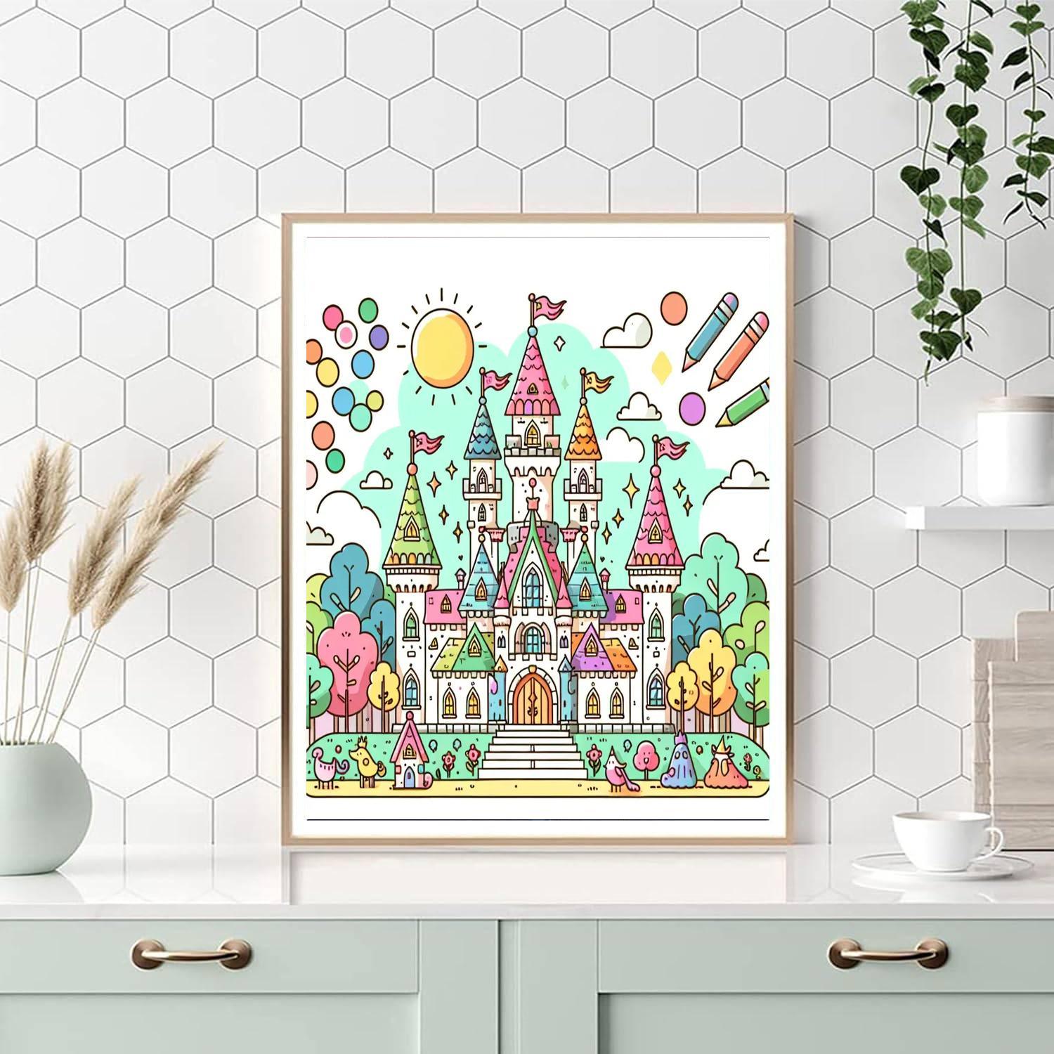 Dazzling Fairy Tale Castle Number Painting