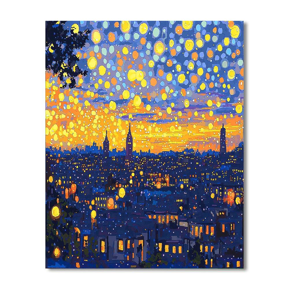 Georges Seurat Inspired Charming Cityscape Melodies  Numbered Painting Kits