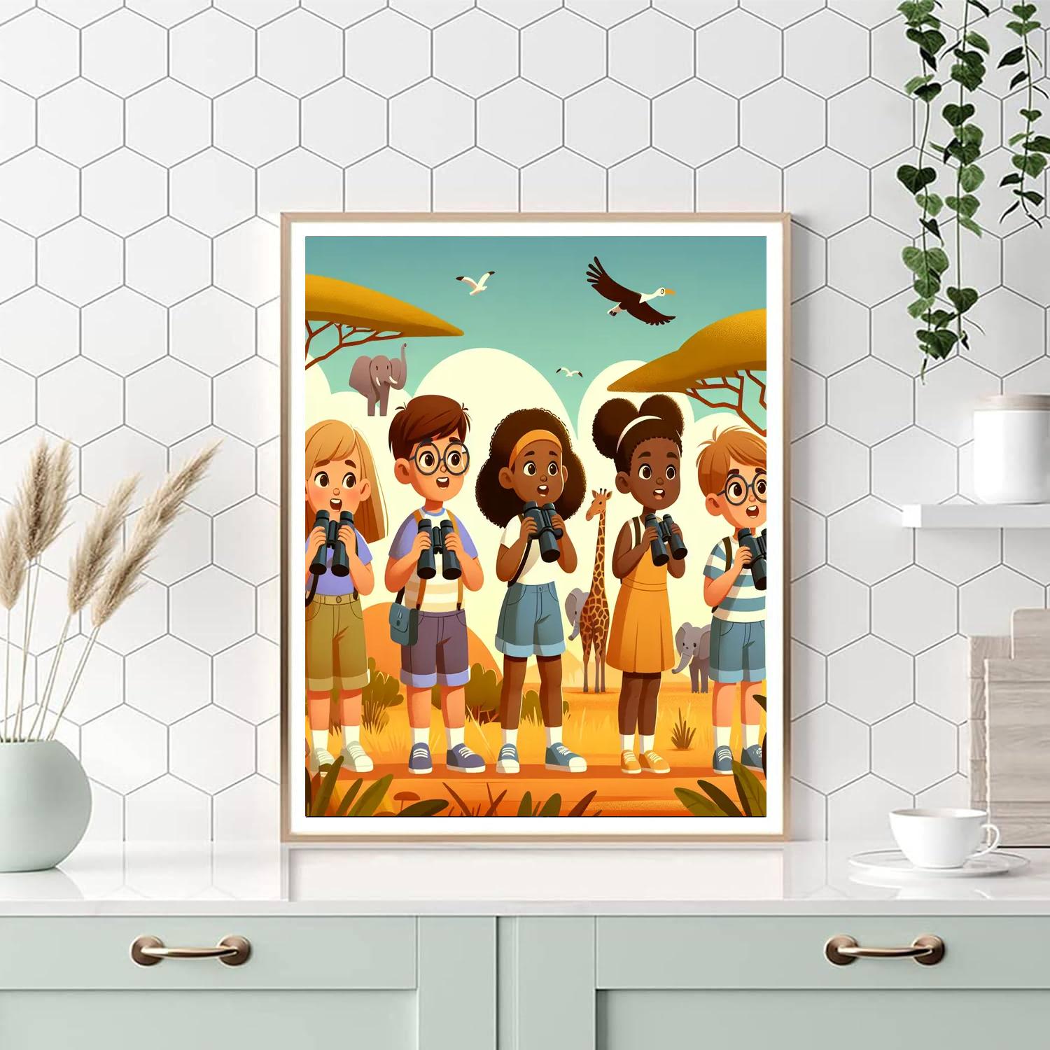 Savanna Safari Spectacle Numbered Painting Kits