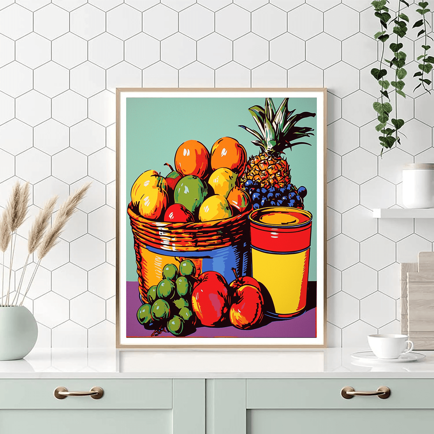 Andy Warhol Inspired Warhol's Iconic Fruit Basket  Paint By Numbers Art