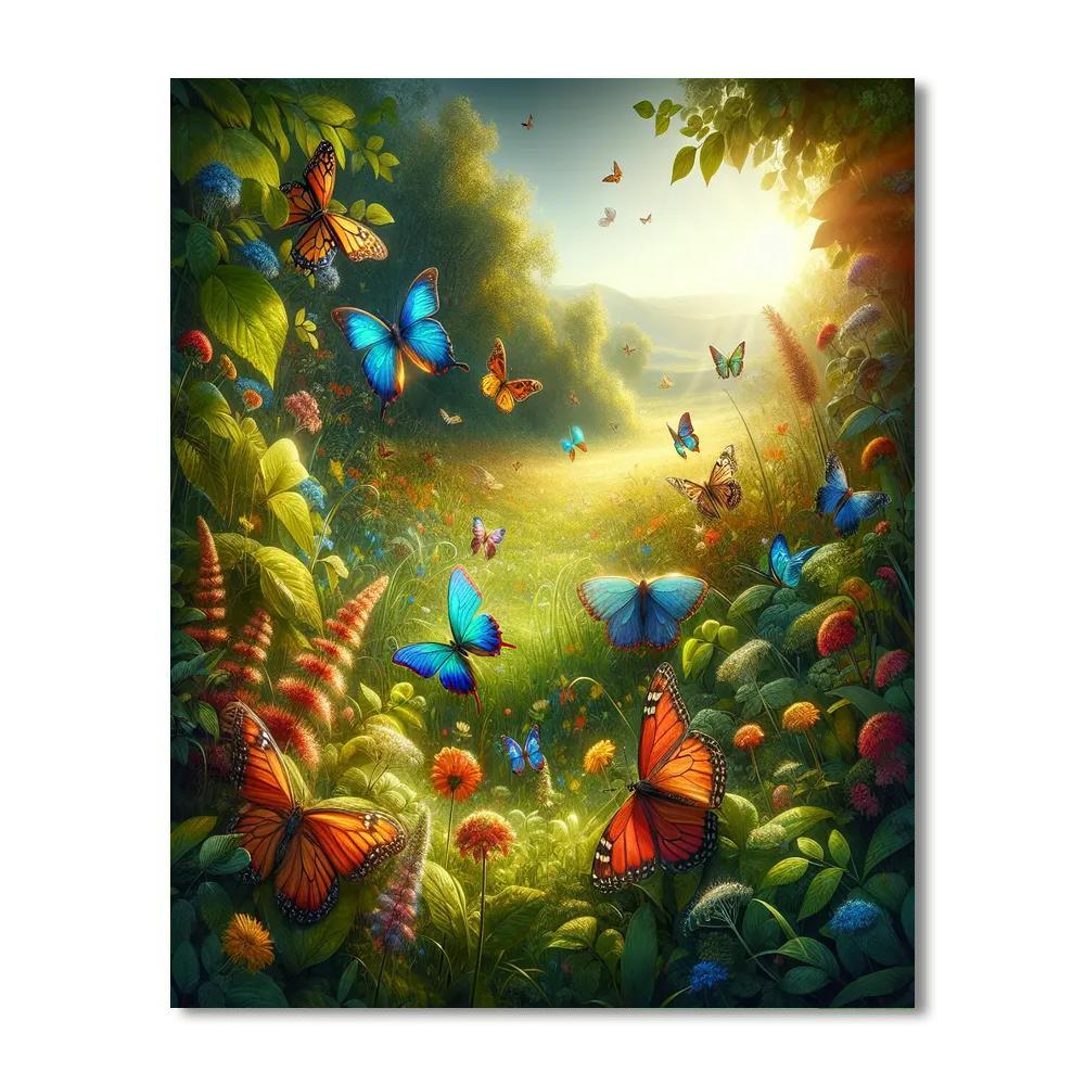 Kaleidoscope Butterflies Painting By Numbers Kit