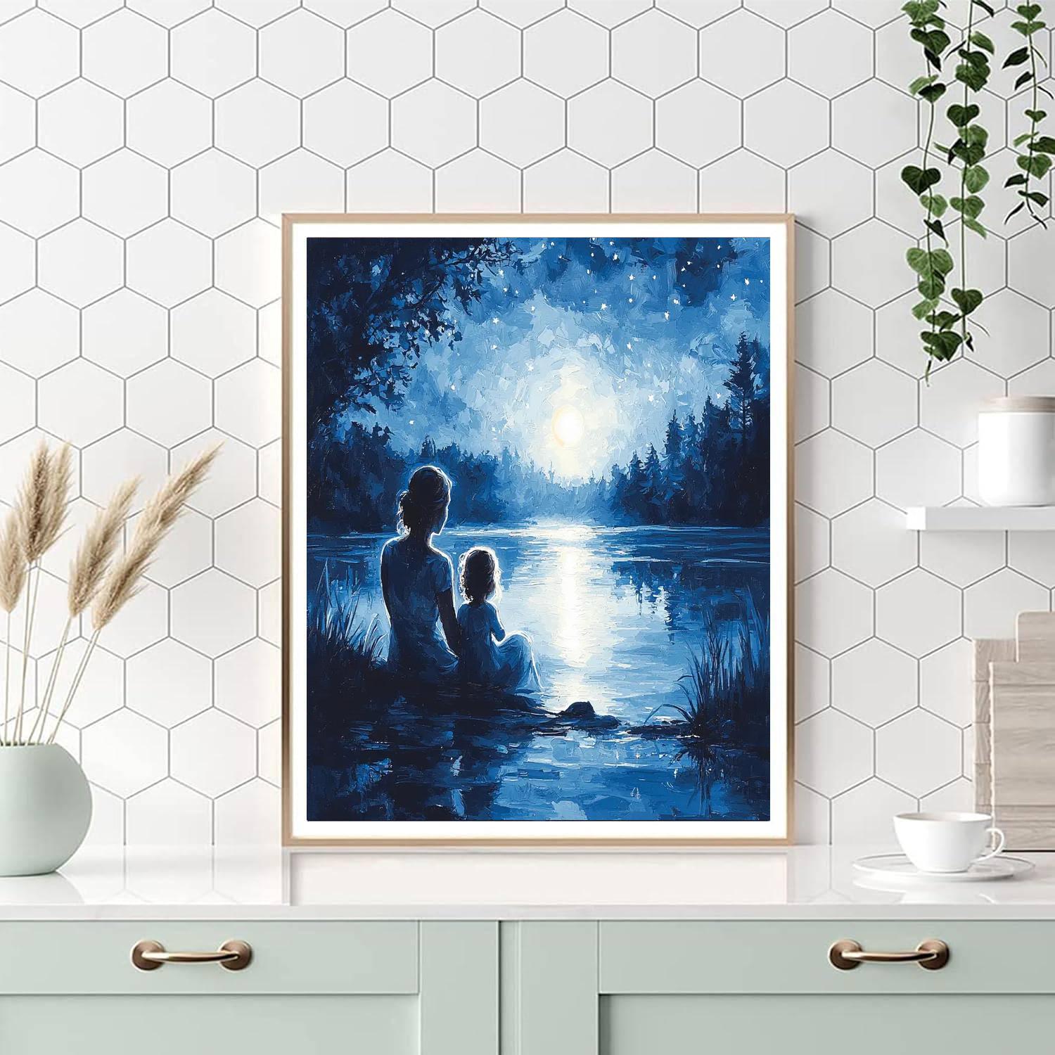Gentle Moonlit Reflections DIY Paint By Numbers