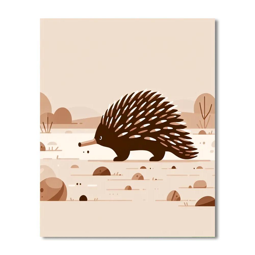 Eager Echidna Paint By Numbers Art