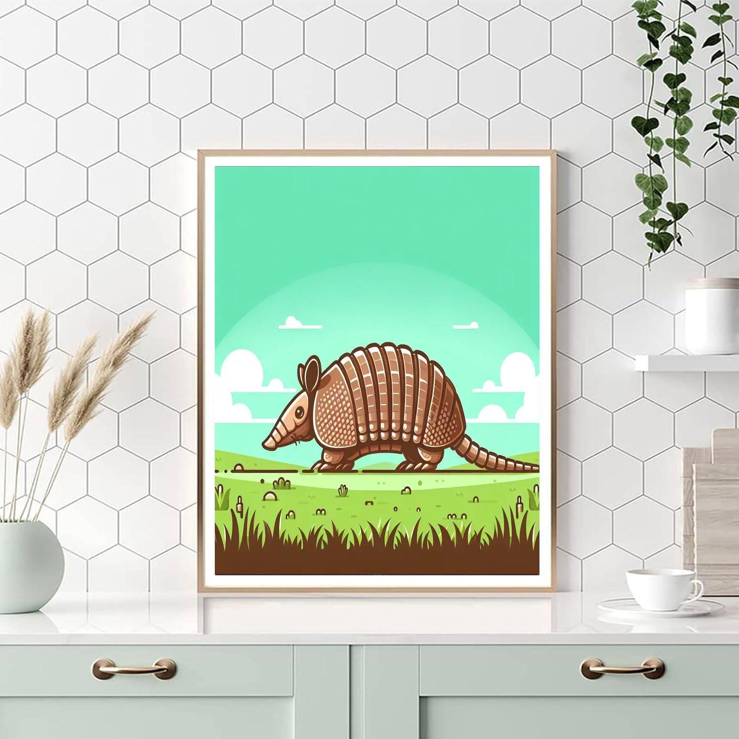 Adventurous Antics Of The Armadillo Number Painting