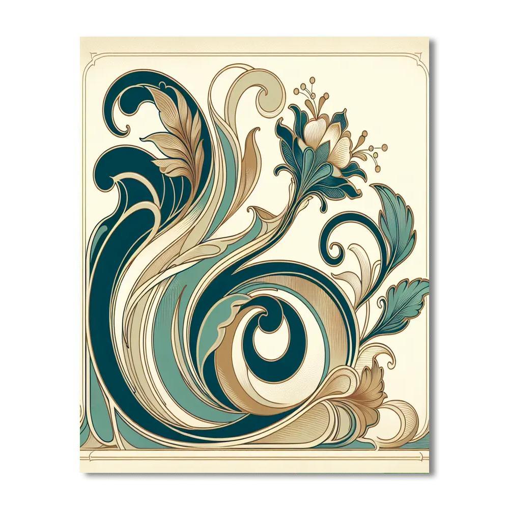 Art Nouveau Grace Paint By Color