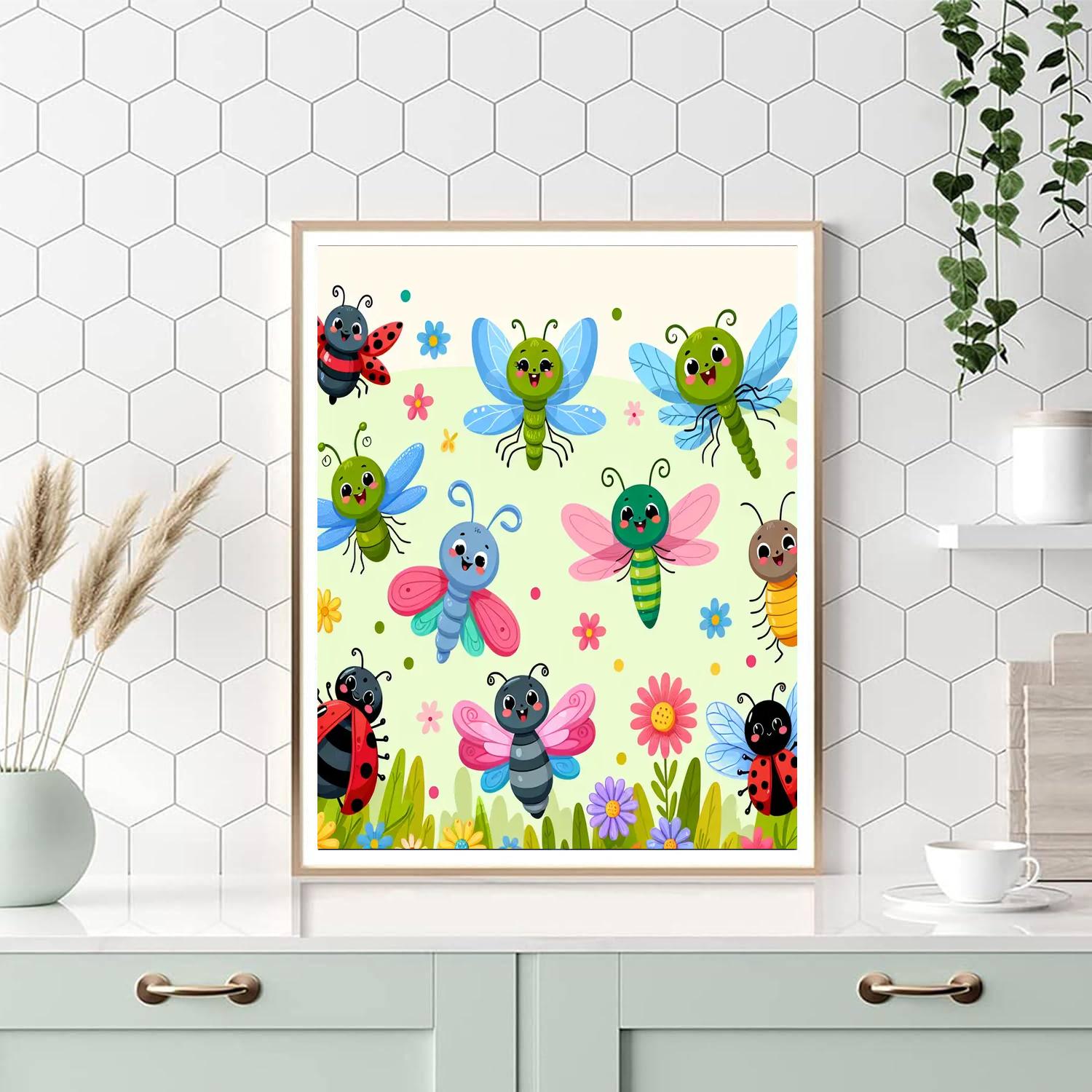 Artistic Insect World Paint By Numbers Art