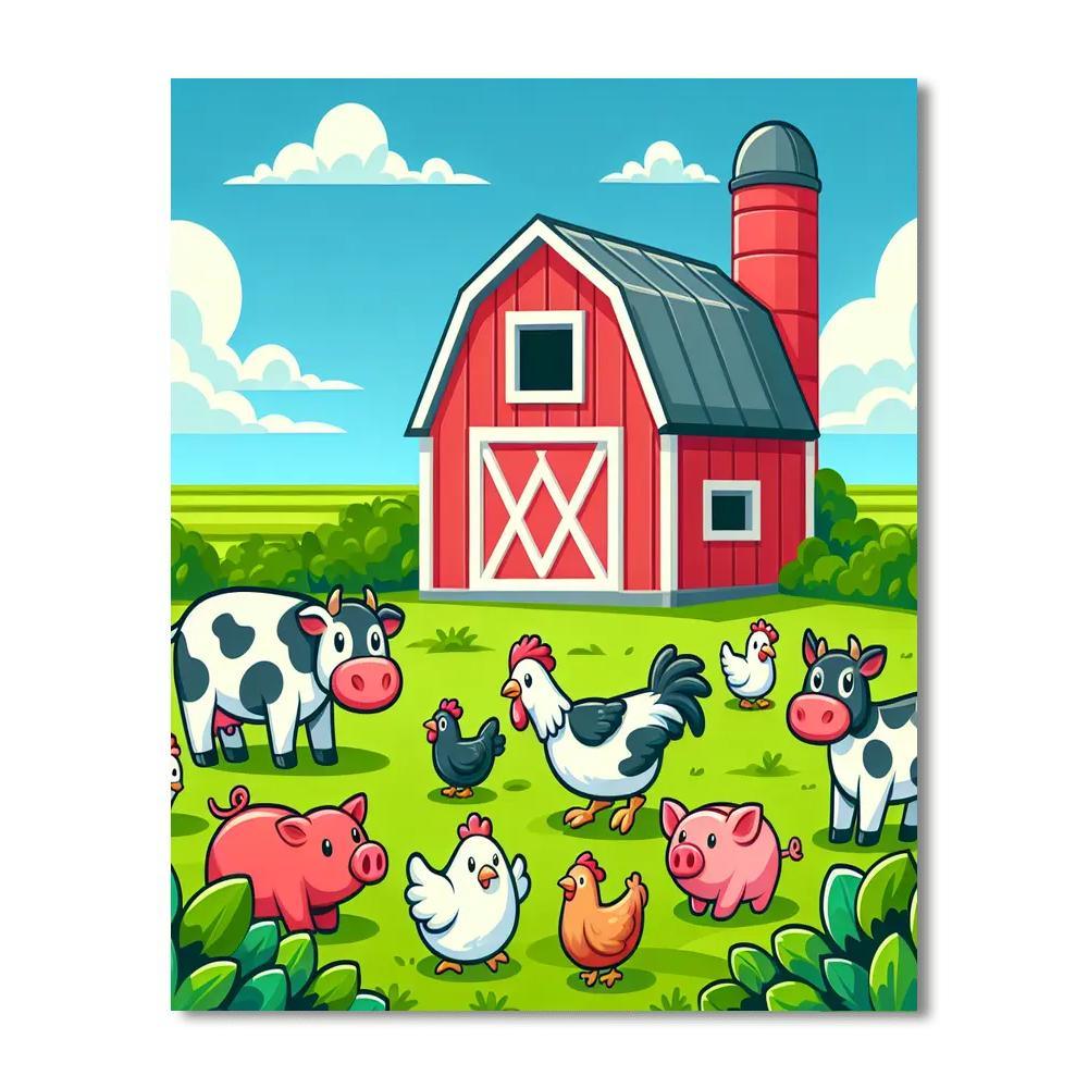 Sunny Farmyard Play Painting By Numbers Kit