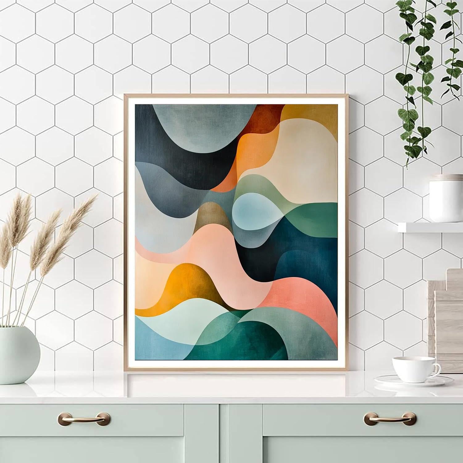 Nandalal Bose Inspired Harmonic Fragments  Paint By Numbers