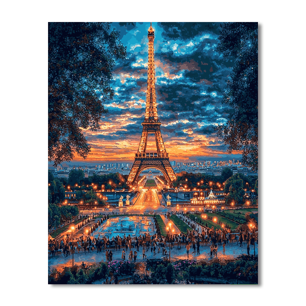 Eiffel Tower DIY Paint By Numbers