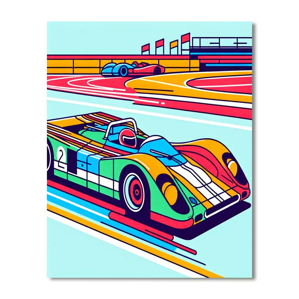 Racing Car Champion Painting Number Kit
