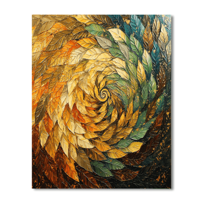 Gustav Klimt Inspired The Dance Of Leaves  Paint By Color