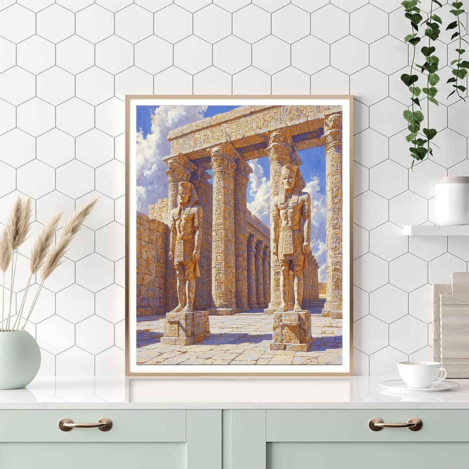 Frederic Leighton Inspired Ancient Temple Guardians  Paint By Numbers Kits