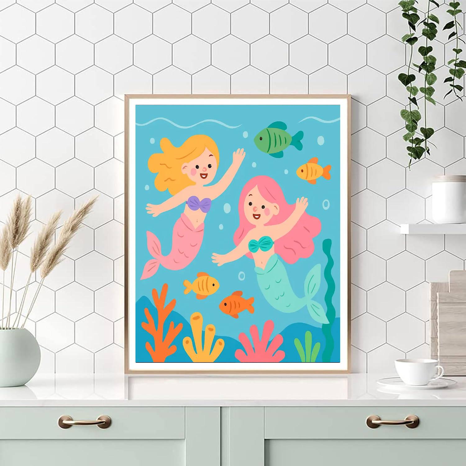 Joyful Mermaids Painting By Numbers Kit