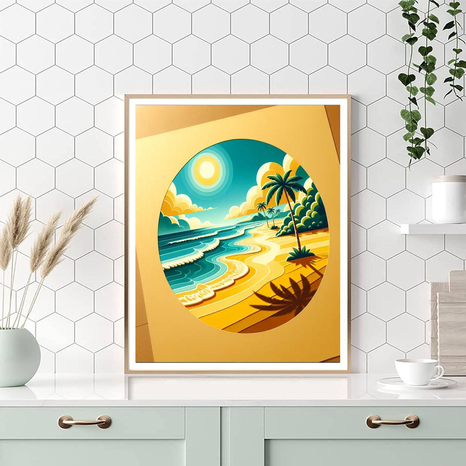 Sunny Beach Day Delight Paint By Number