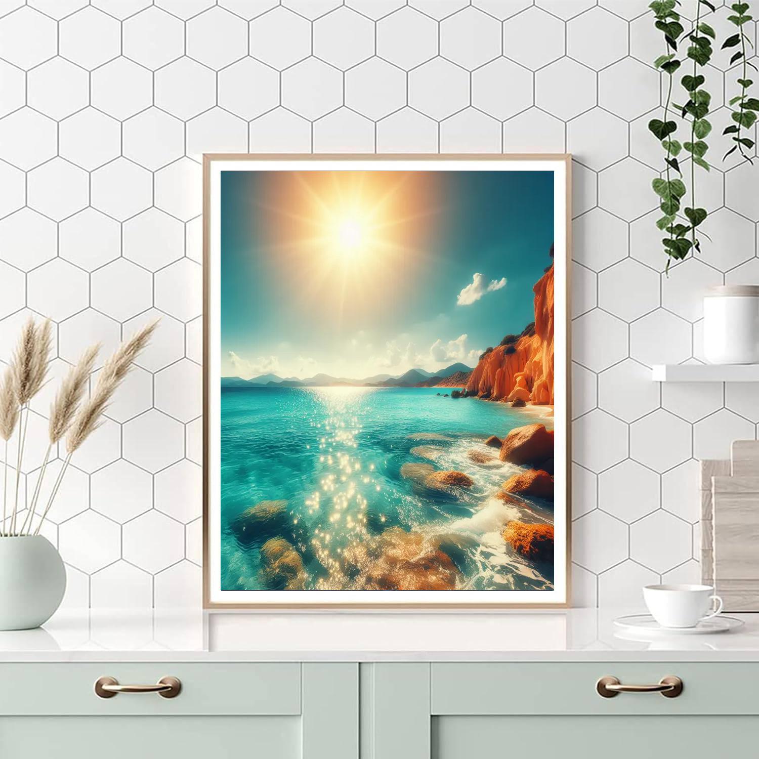 Mediterranean Coastal Haven Painting By Numbers Kit