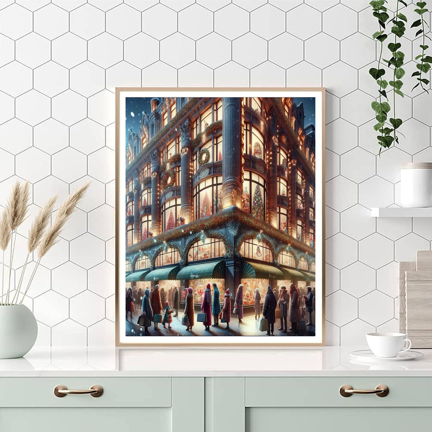 Harrods Christmas Celebration Number Painting