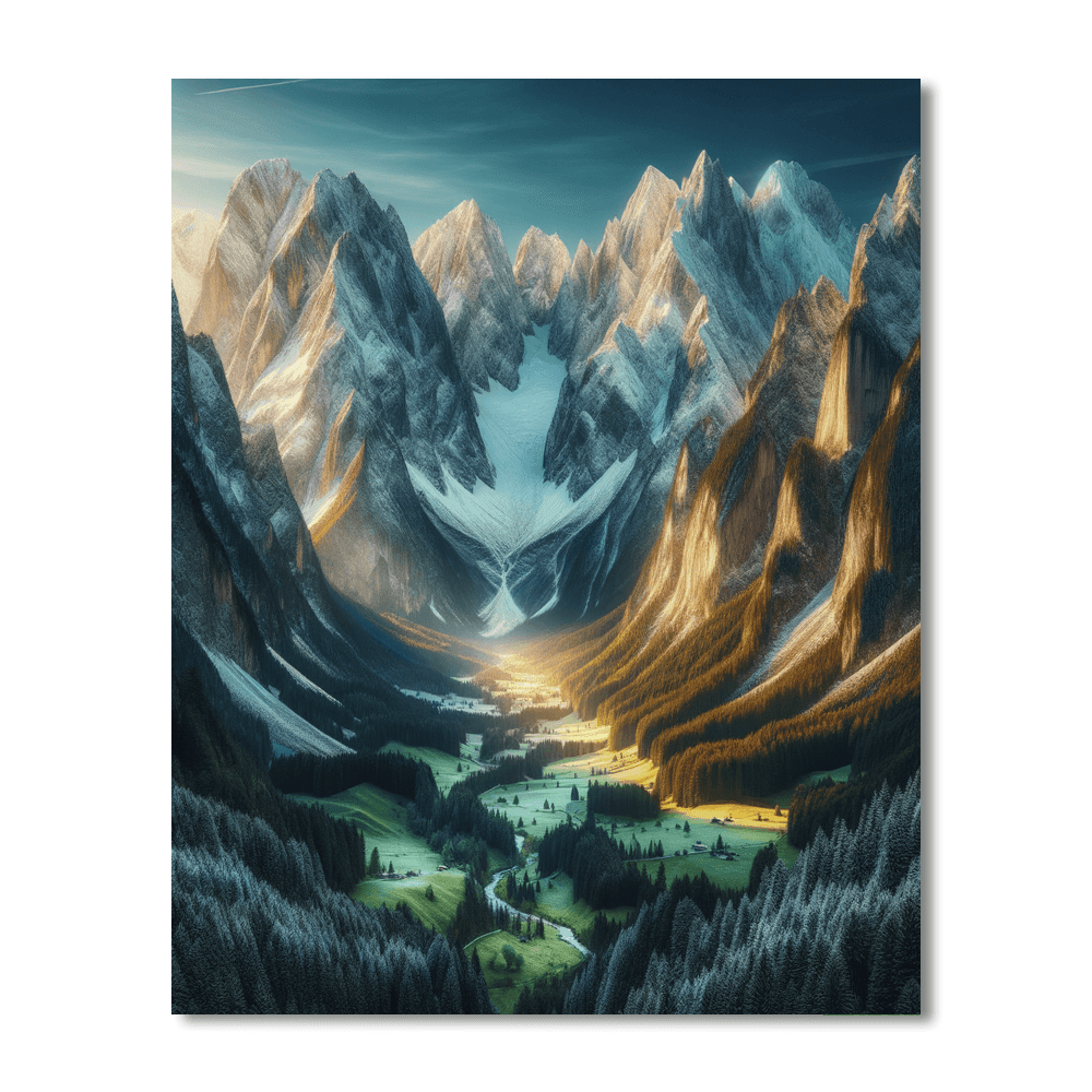 Mystic Mountain Range - DIY Painting By Numbers Kit